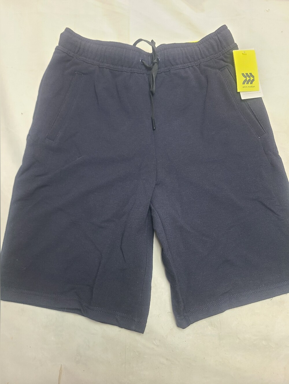 Men's Soft Gym Shorts 9" All in Motion Navy Size Small